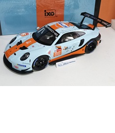 1/12  Porsche 911 (991) RSR TEAM GULF #86 Winner LMGTE 24h Le Mans 2018 Wainwright/Barker/Davison IXO LEGT12008 1:12