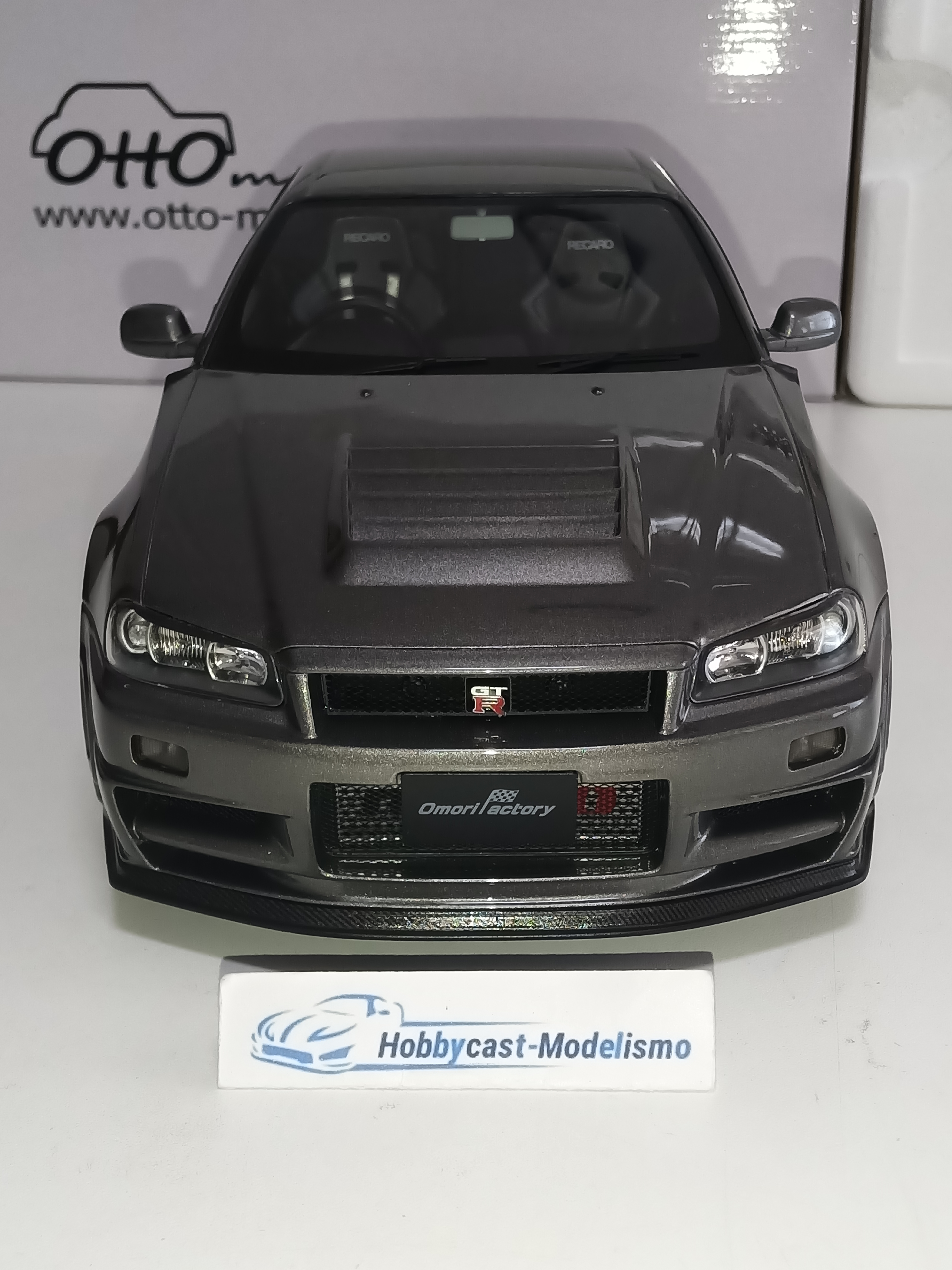 1/12 Nissan Skyline GT-R (NISMO BNR34 CRS Versión) Gun Metal 2005 G103 OTTO-MOBILE 1:12 LIMITED EDITION 999 PCS - Imagen 2