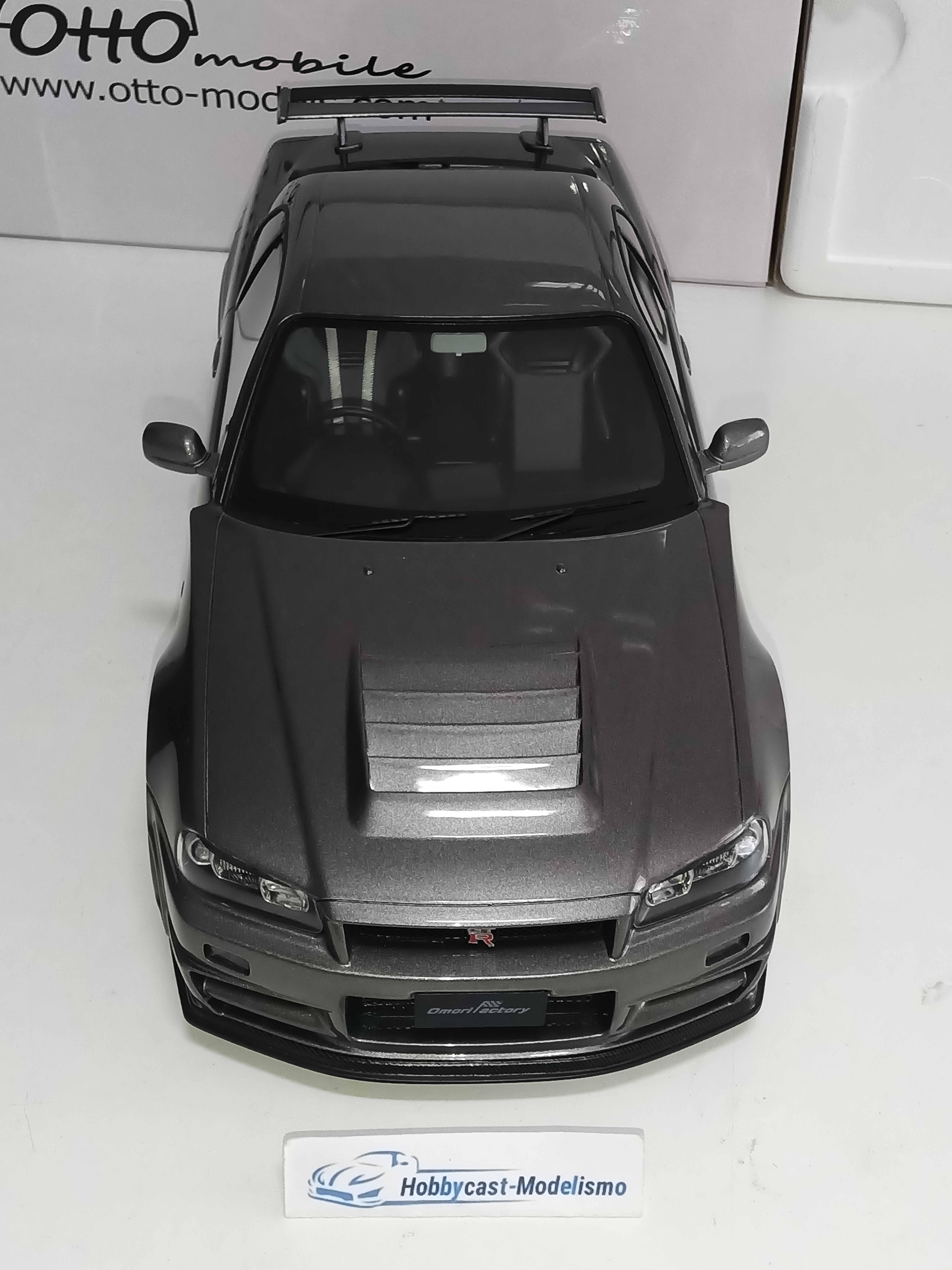 1/12 Nissan Skyline GT-R (NISMO BNR34 CRS Versión) Gun Metal 2005 G103 OTTO-MOBILE 1:12 LIMITED EDITION 999 PCS - Imagen 4