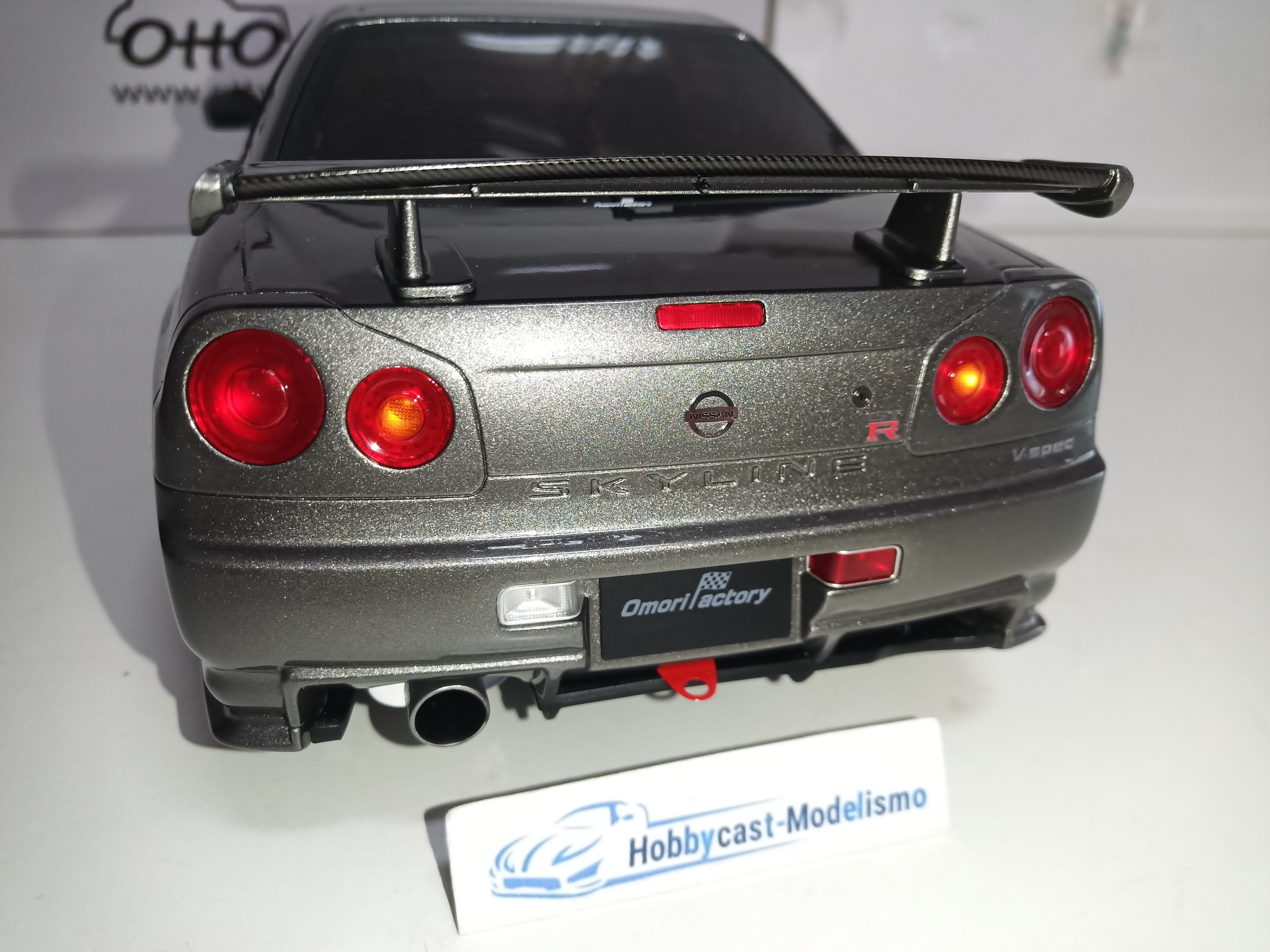 1/12 Nissan Skyline GT-R (NISMO BNR34 CRS Versión) Gun Metal 2005 G103 OTTO-MOBILE 1:12 LIMITED EDITION 999 PCS - Imagen 6