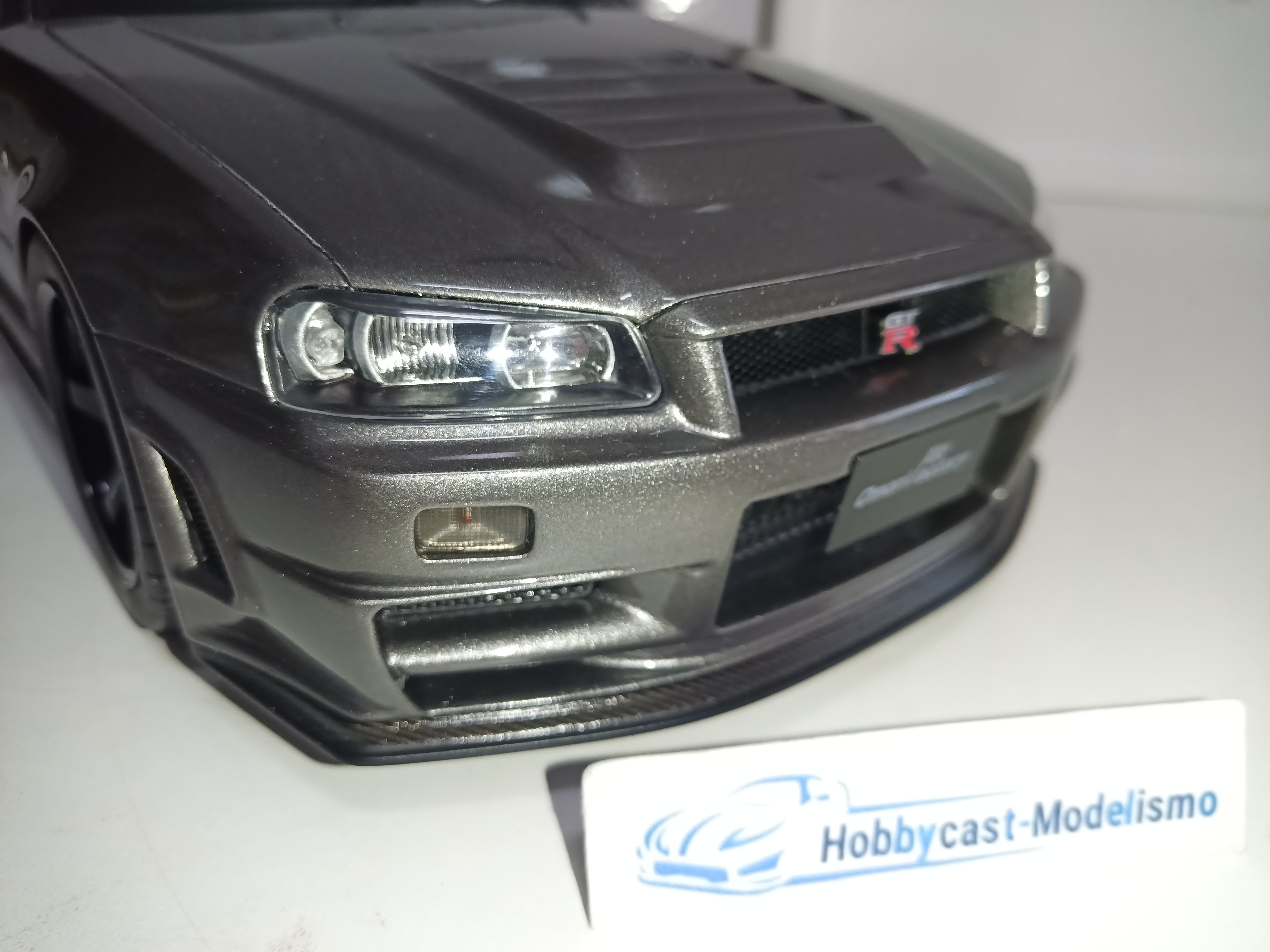 1/12 Nissan Skyline GT-R (NISMO BNR34 CRS Versión) Gun Metal 2005 G103 OTTO-MOBILE 1:12 LIMITED EDITION 999 PCS - Imagen 11