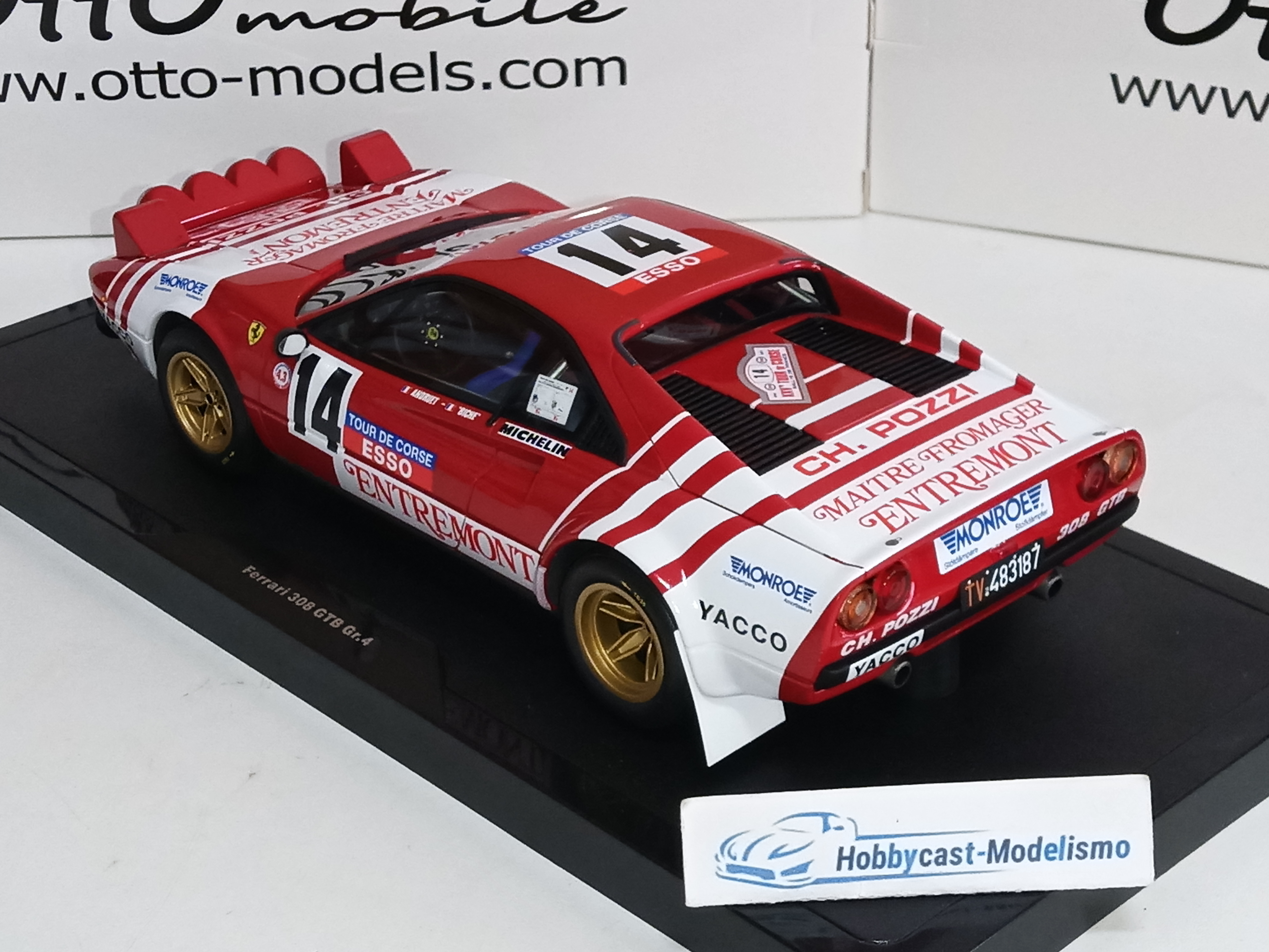 Ferrari 308 GTB Gr.4 Tour de Corse 1981 OT1217 OTTO MOBILE 1:18 Limited Edition 999 pcs - Imagen 6